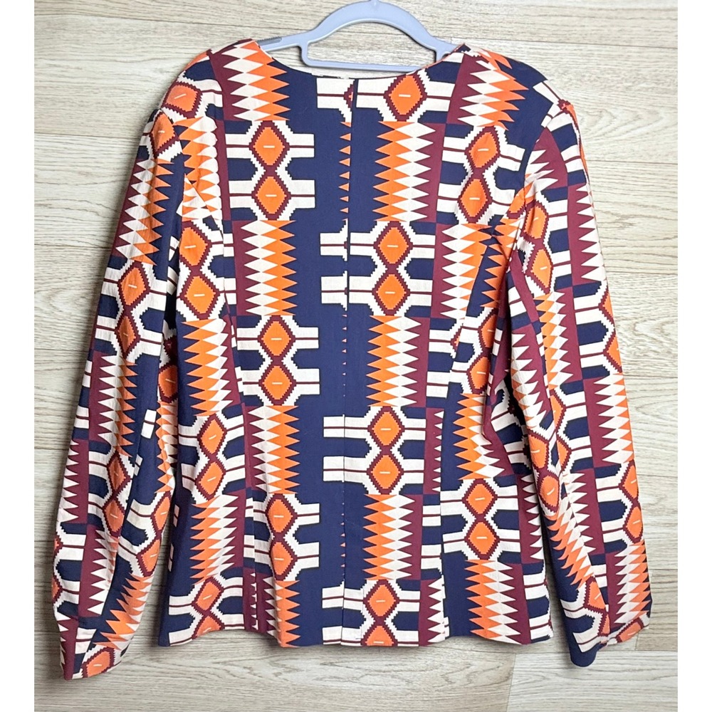 D'IYANU African Print Blazer XL Ankara Tribal Statement Jacket - Picture 2 of 7
